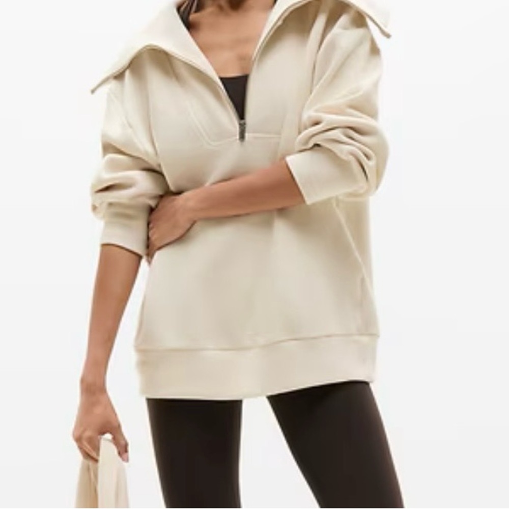 Brand New with tags Athleta Ottoman Rib 1/4 Zip Sweatshirt Size Small.